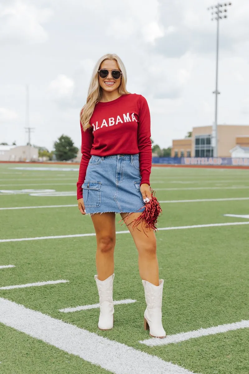 Alabama Game Day Crew Neck Sweater - FINAL SALE