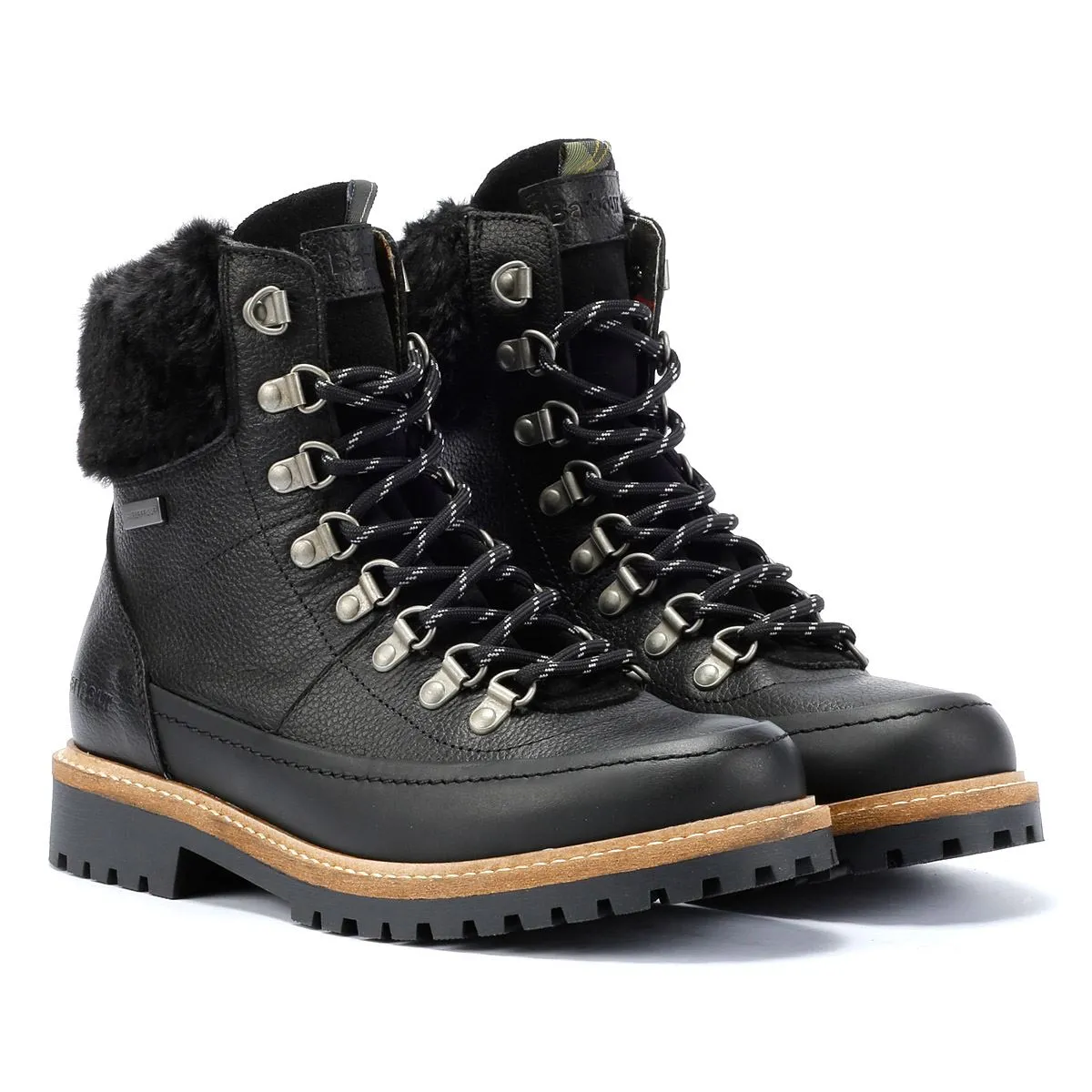 Barbour Woodside Hiker Leather Women's Black Boots