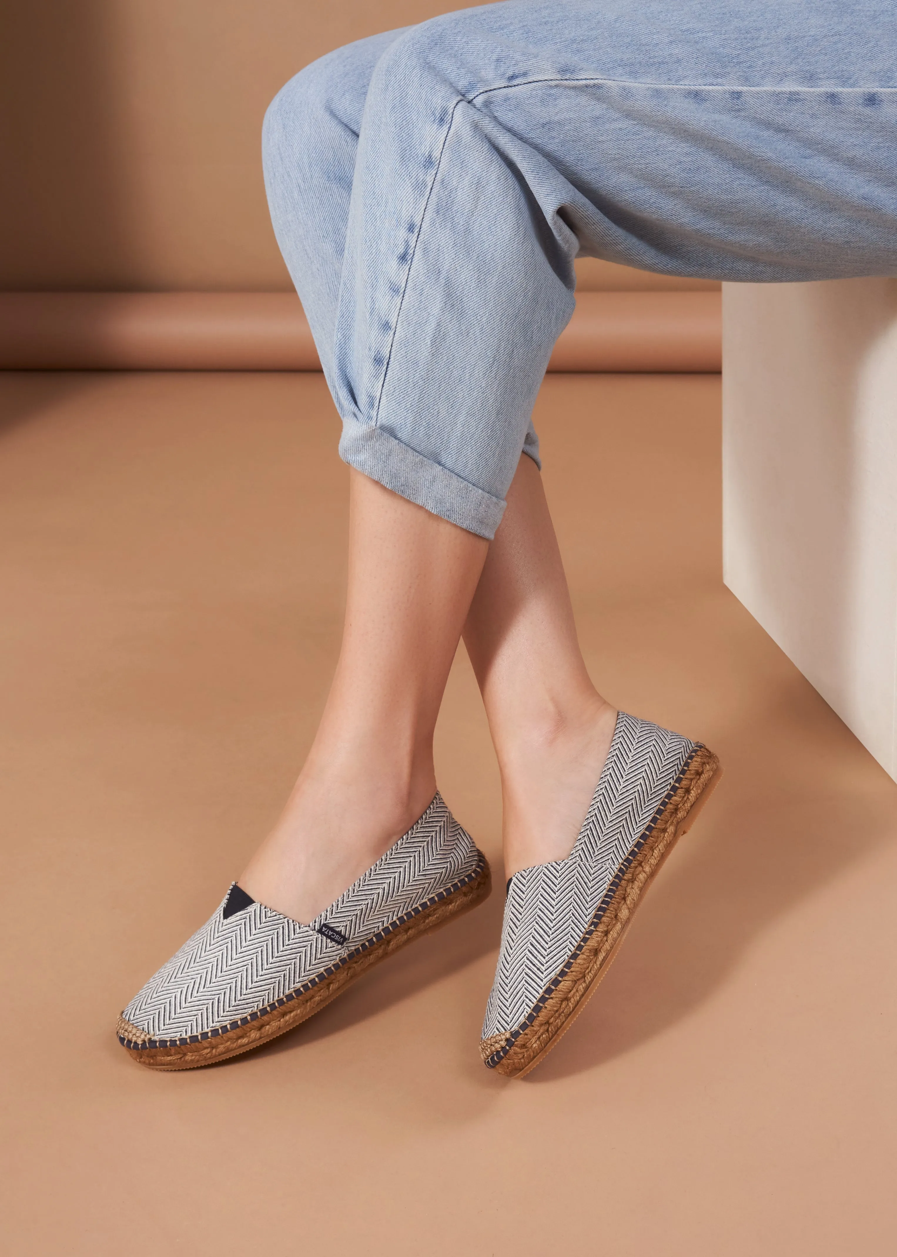 Barceloneta Herringbone Recycled PES Espadrille Flats