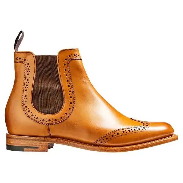 BARKER Sabrina Boots - Ladies Chelsea Brogue - Cedar Calf