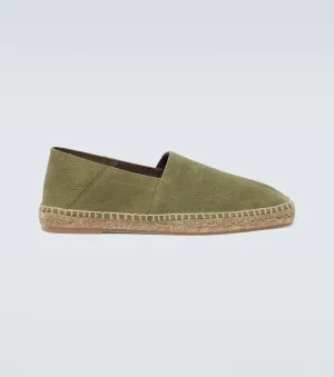 Barnes Tom Ford Leather Espadrilles, Green