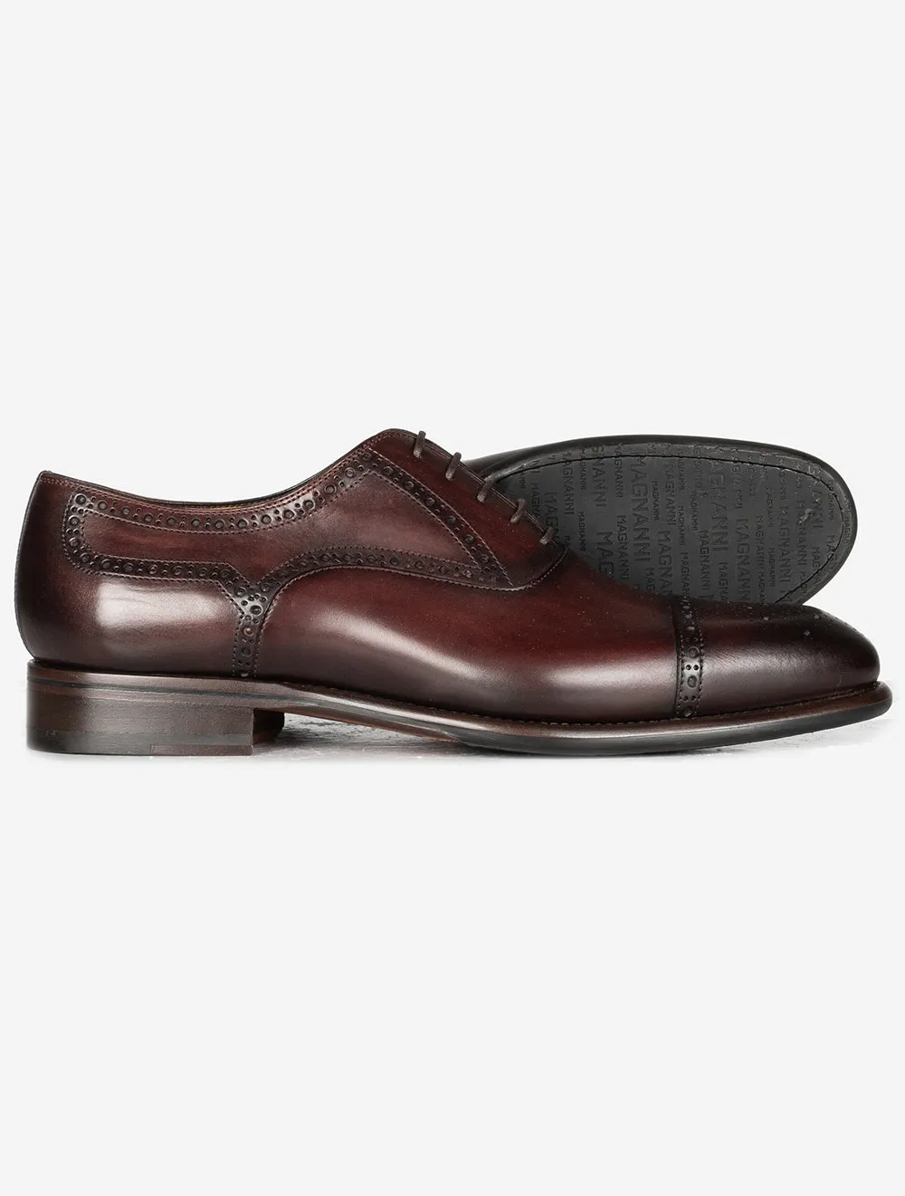 Brogue Toe Cap Shoe Marron