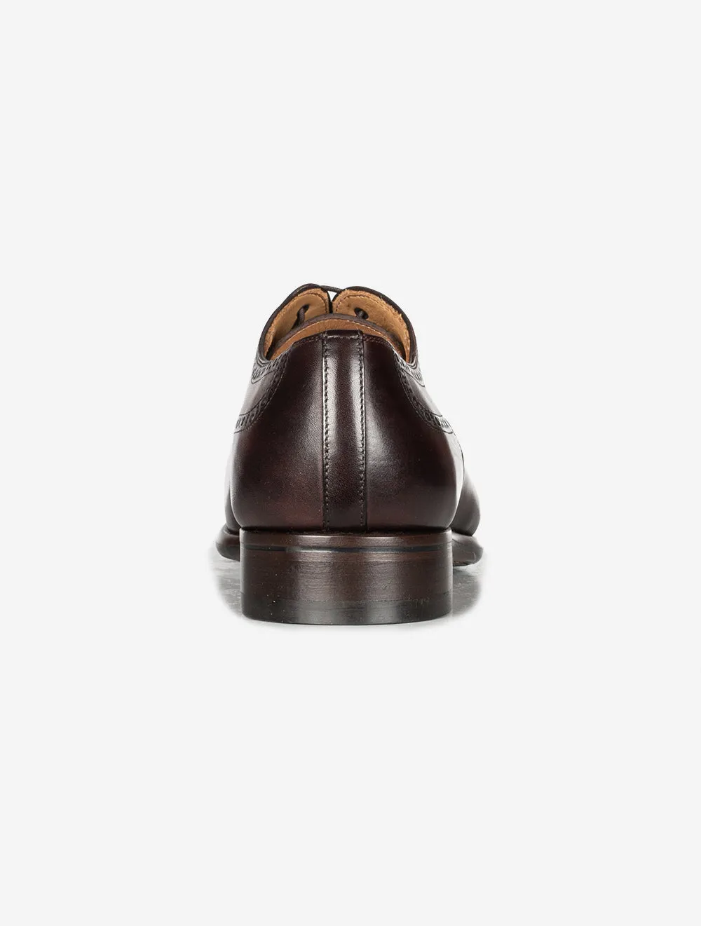 Brogue Toe Cap Shoe Marron