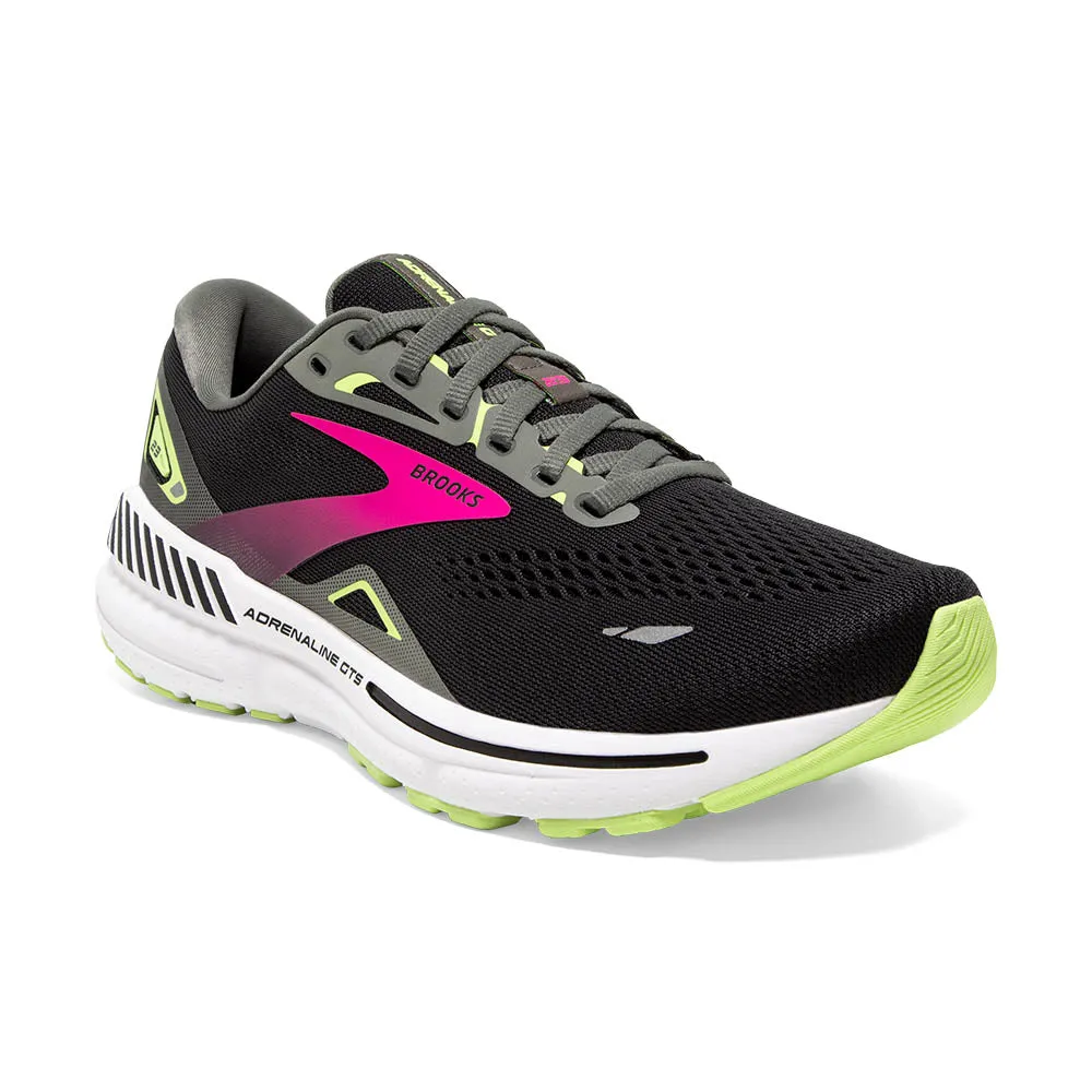 Brooks Adrenaline GTS 23 (Womens) - Black/Gunmetal/Sharp Green