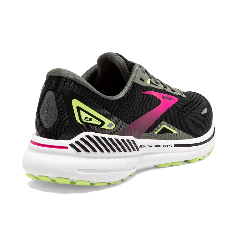 Brooks Adrenaline GTS 23 (Womens) - Black/Gunmetal/Sharp Green