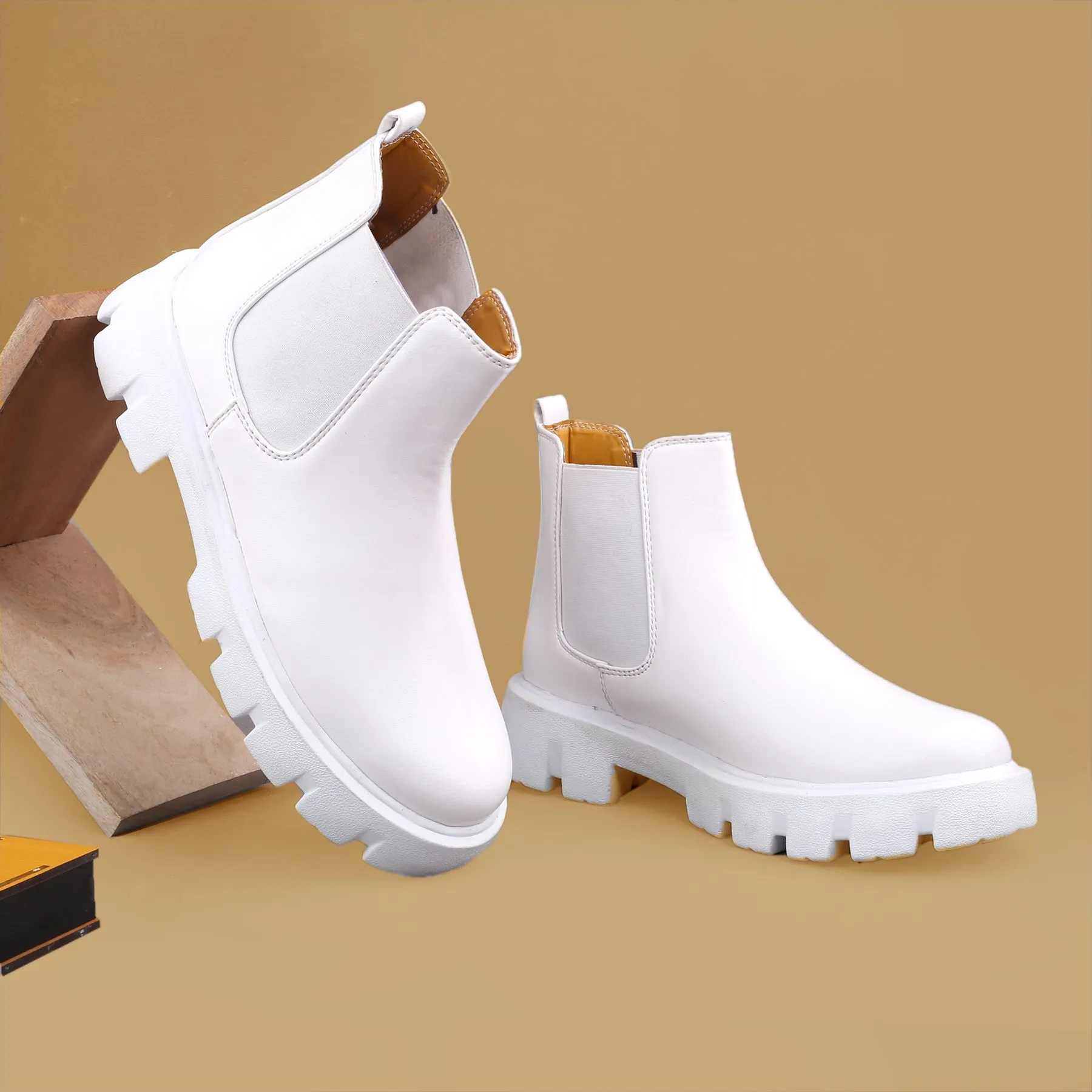 Bxxy Slip-on Ankle Stylish Boots for Men