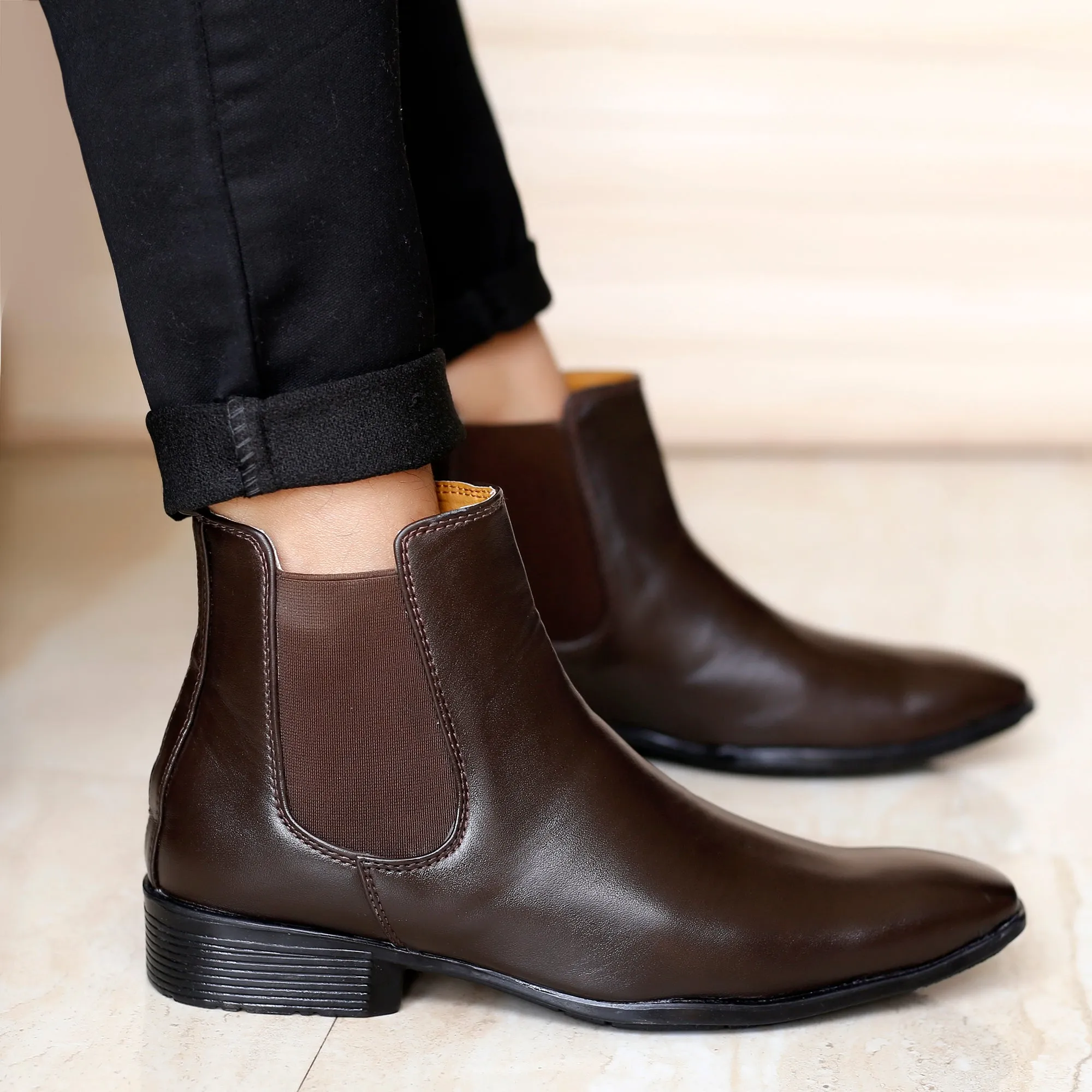 Bxxy's Men's Stylish Comfortable Slip-on Chelsea Boots