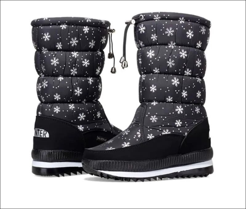 Cozy Thermal Multicolor Padded Snow Boots for Winter Adventures