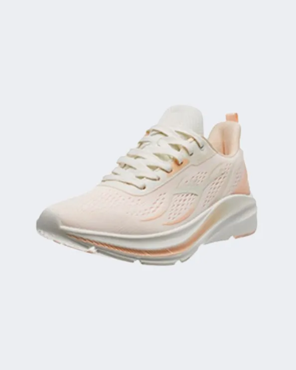 Erke Cushioning Women Running Shoes White/Coral 12122103323-006