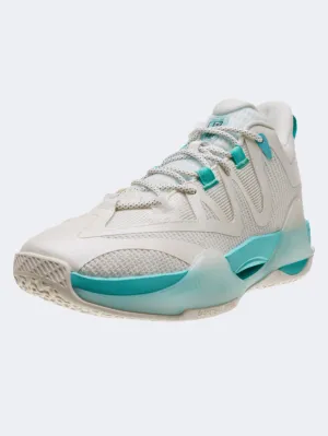 Erke  Men Basketball Shoes White/Turquoise