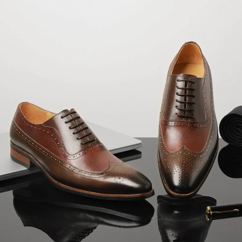 ExoticaLuxe Pointed Lace Up Brogues