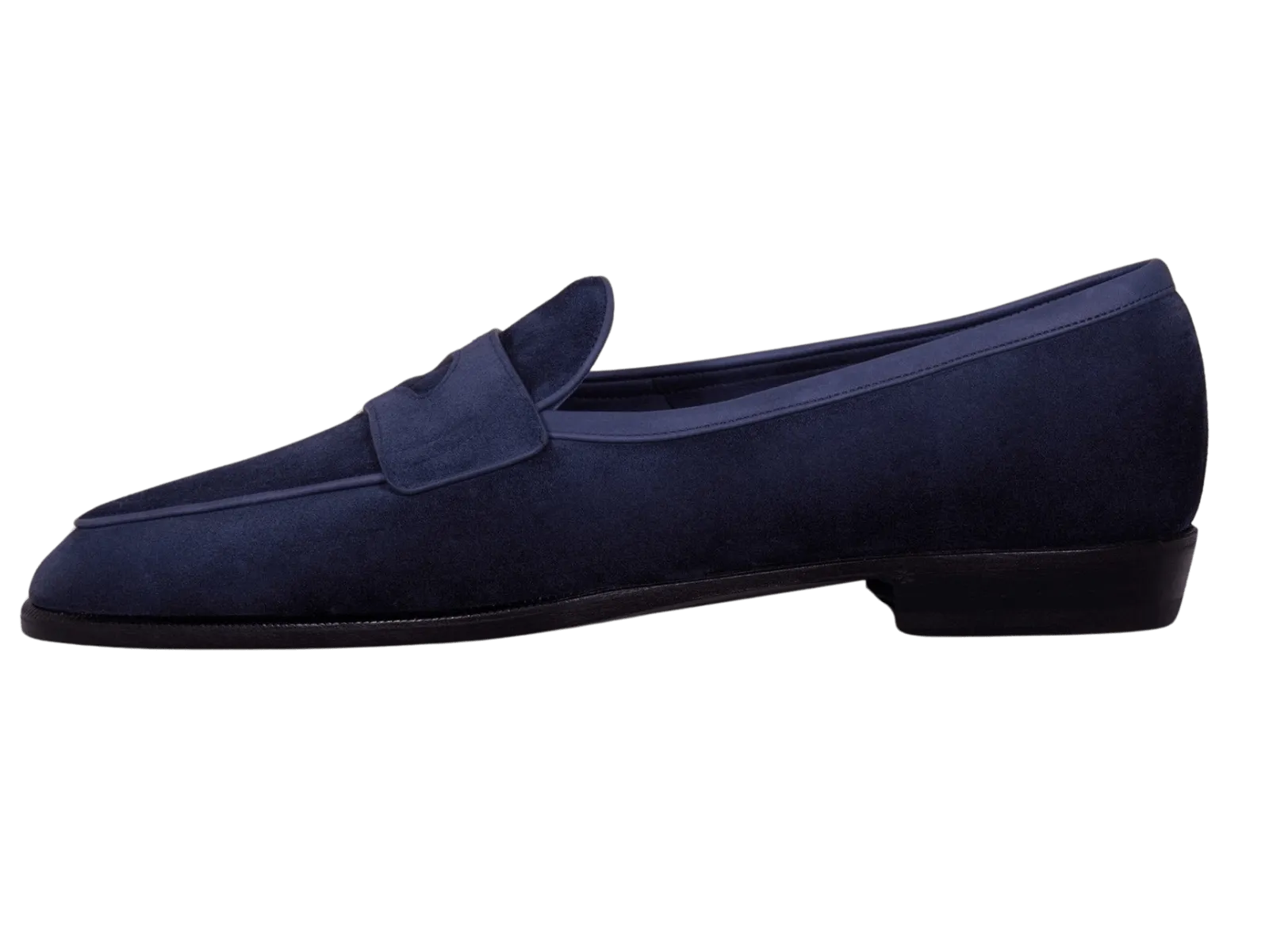 Grand Fenelon Penny Loafers in French Navy Noble Suede