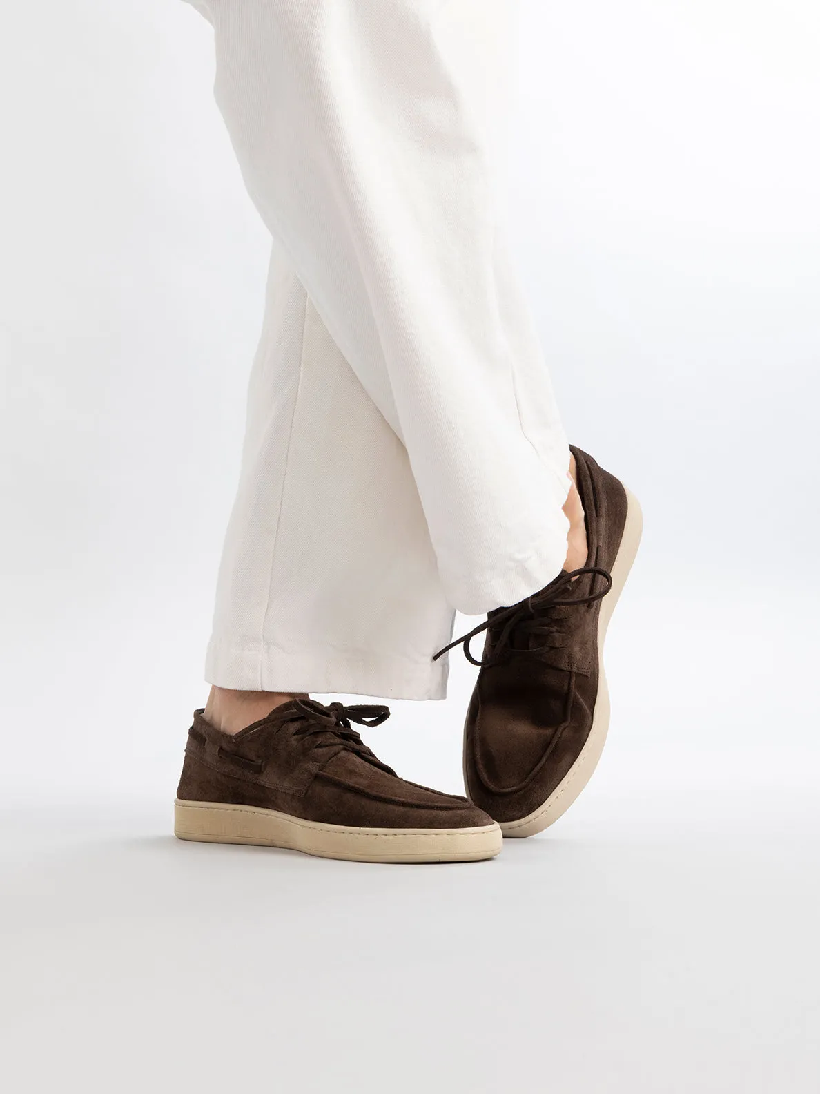 HERBIE 009 - Brown Suede Low Top Sneakers