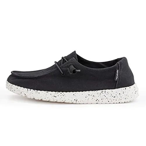 Hey Dude Women's Wendy L Black Size 7 | Women’s Shoes | Women’s Lace Up Loafers | Comfortable & Light-Weight