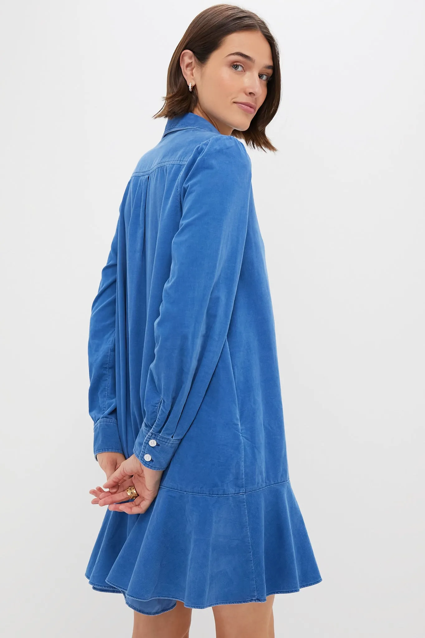 Indigo Corduroy Callahan Shirt Dress