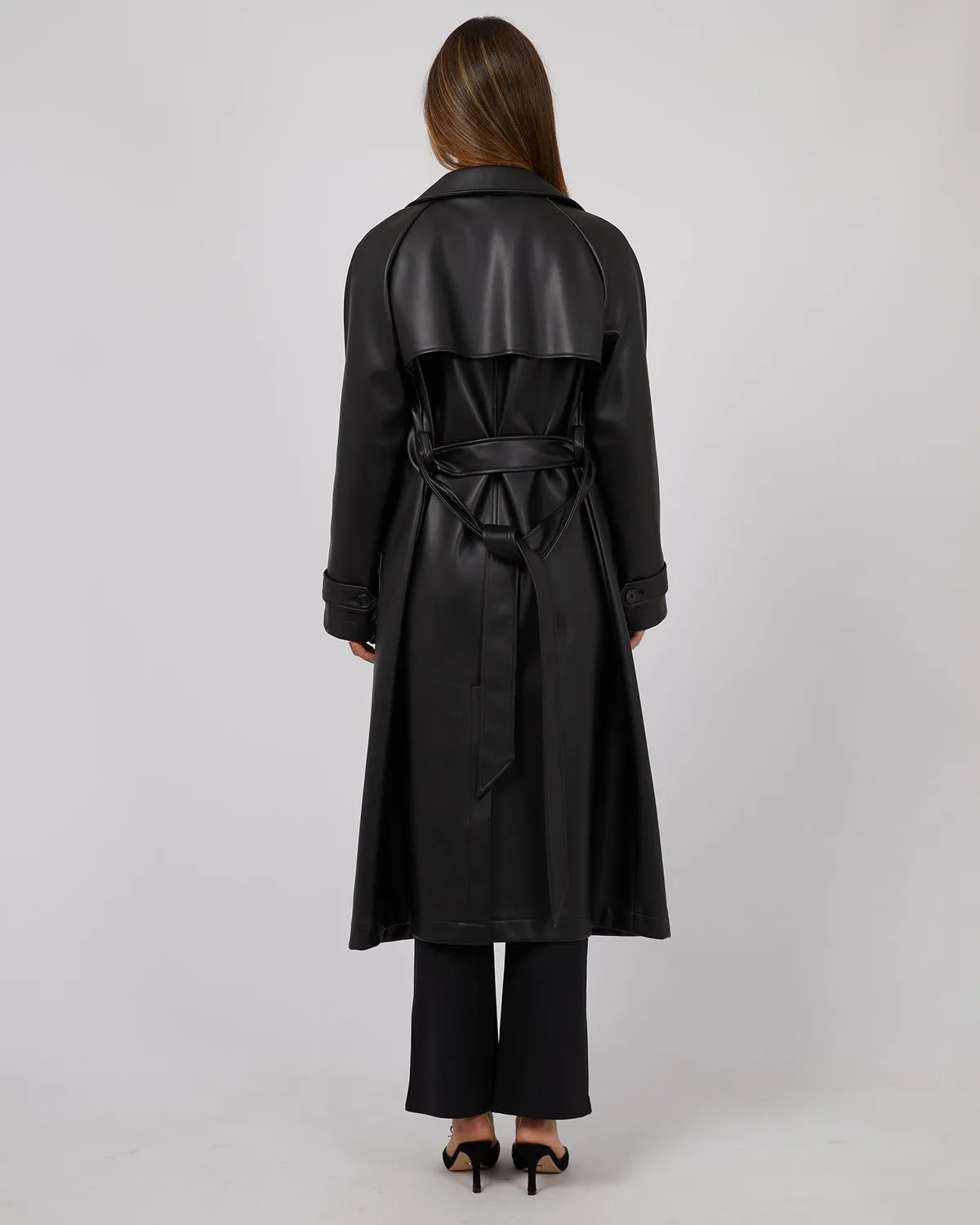 Jorge Mckenzie Trench Coat Black