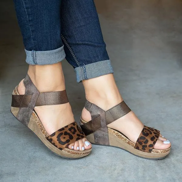 Low Heel Wedge Sandals