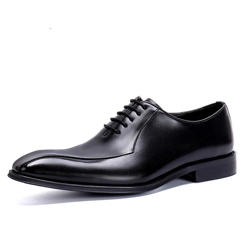 LuxeCarve Exotic Leather Lace Up Wedding Brogues