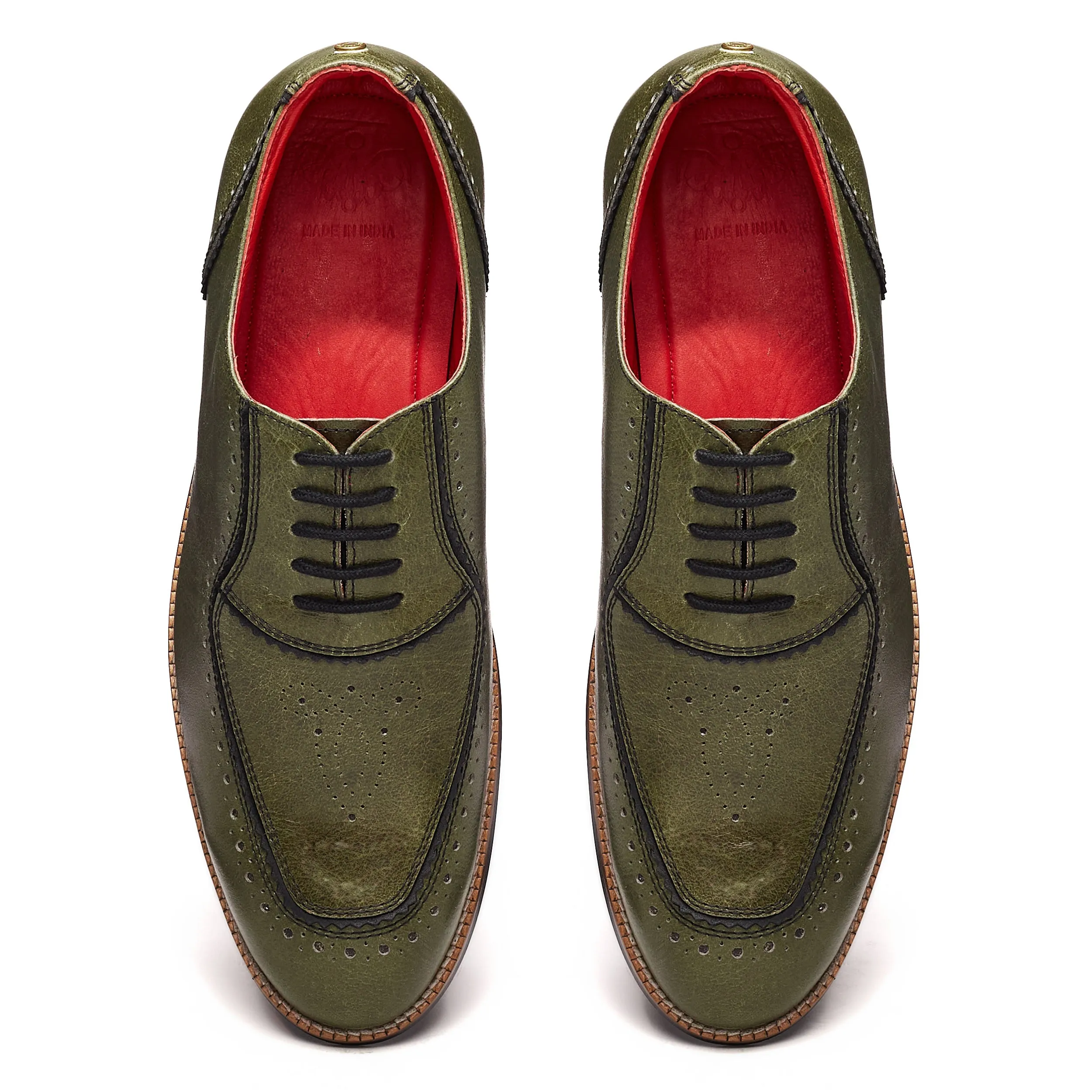 Maharaja Brogues Men – Olive