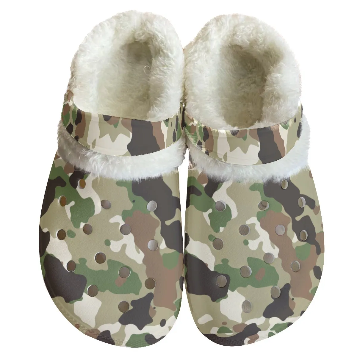 MC #7 Men's Classic Clogs with Fleece, camouflage, green