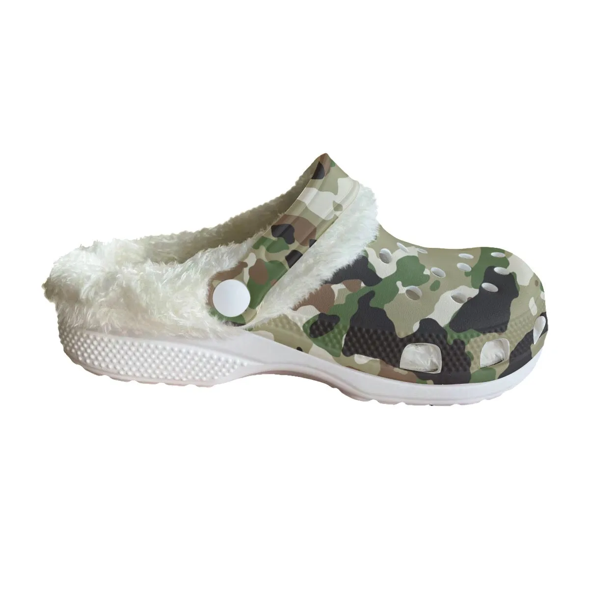 MC #7 Men's Classic Clogs with Fleece, camouflage, green