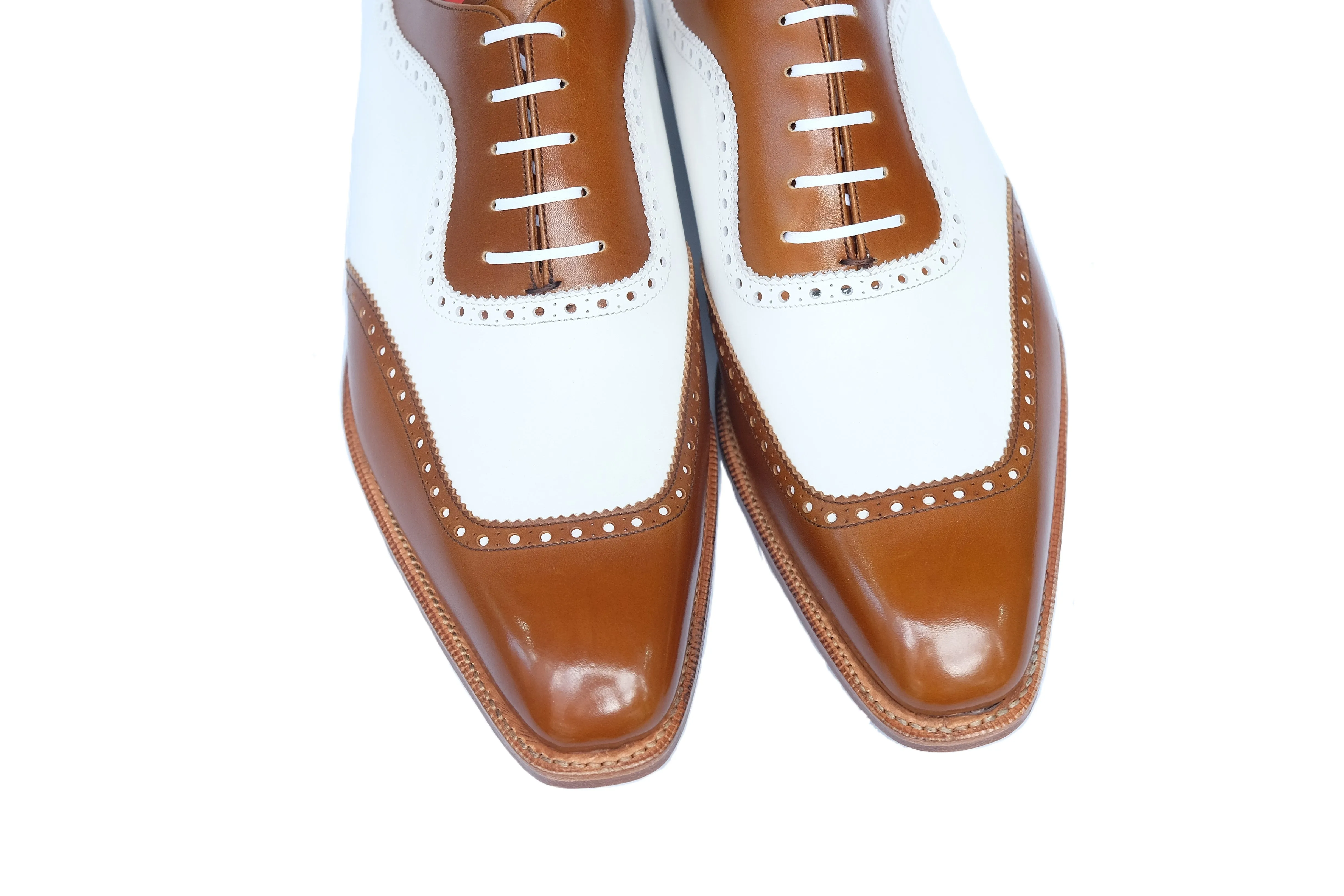 Medina - MTO - Caramel Calf / White Calf - LPB Last - Single Leather Sole