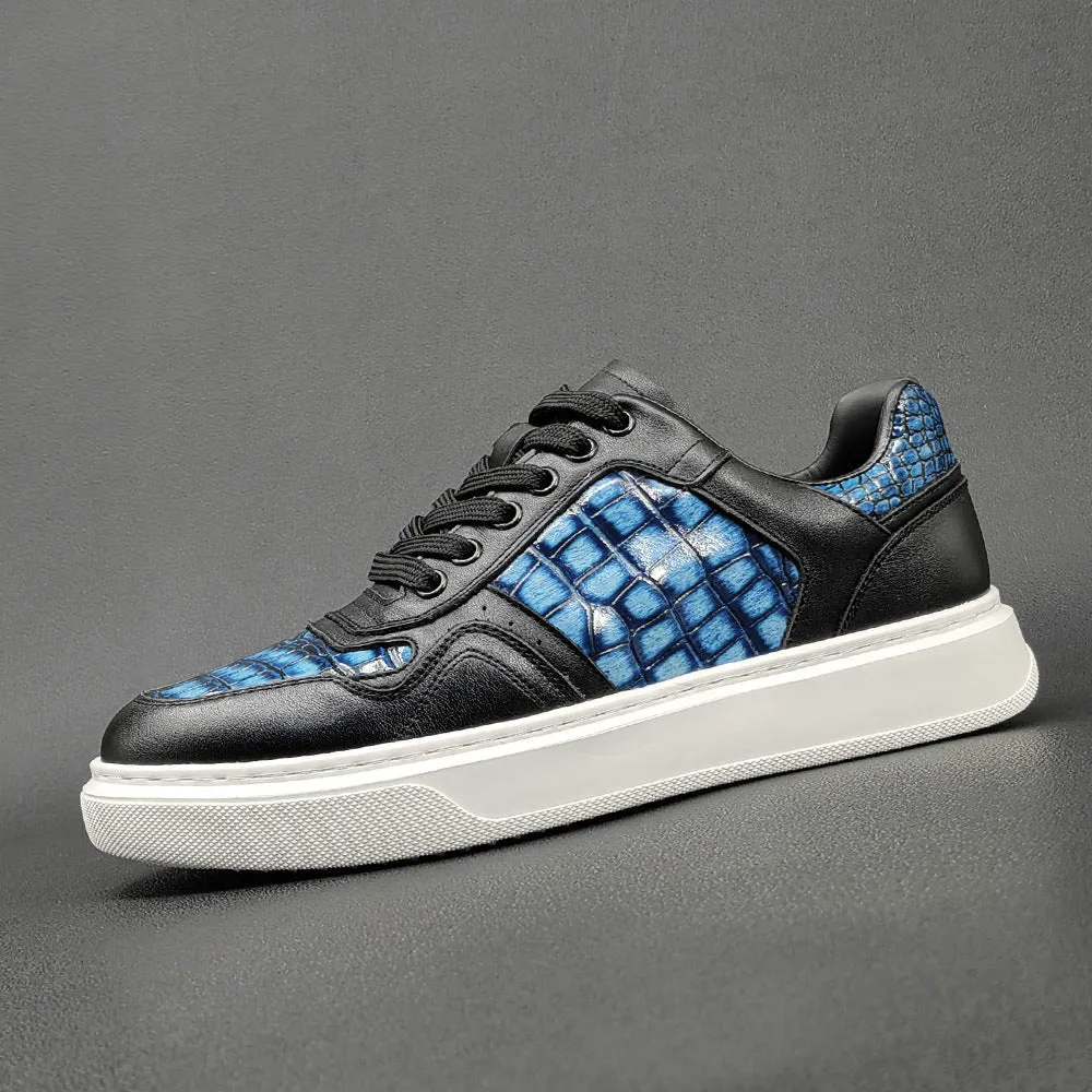 Men Stylish Casual Leather Court Sneakers