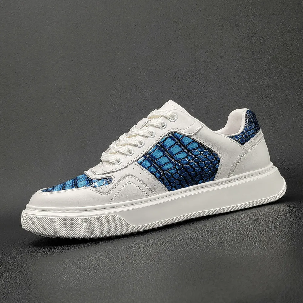 Men Stylish Casual Leather Court Sneakers