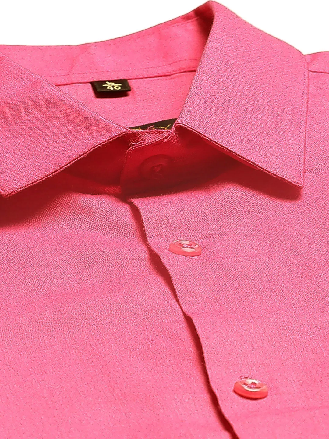 Men's Cotton Dark Pink Classic Formal Shirt - Sojanya