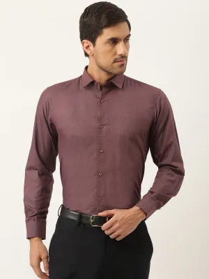 Men's Cotton Wine Classic Formal Shirt - Sojanya