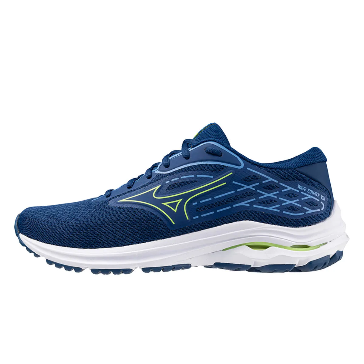 Mizuno Wave Equate 8 Mens | Navy Peony/sharp Green/marina