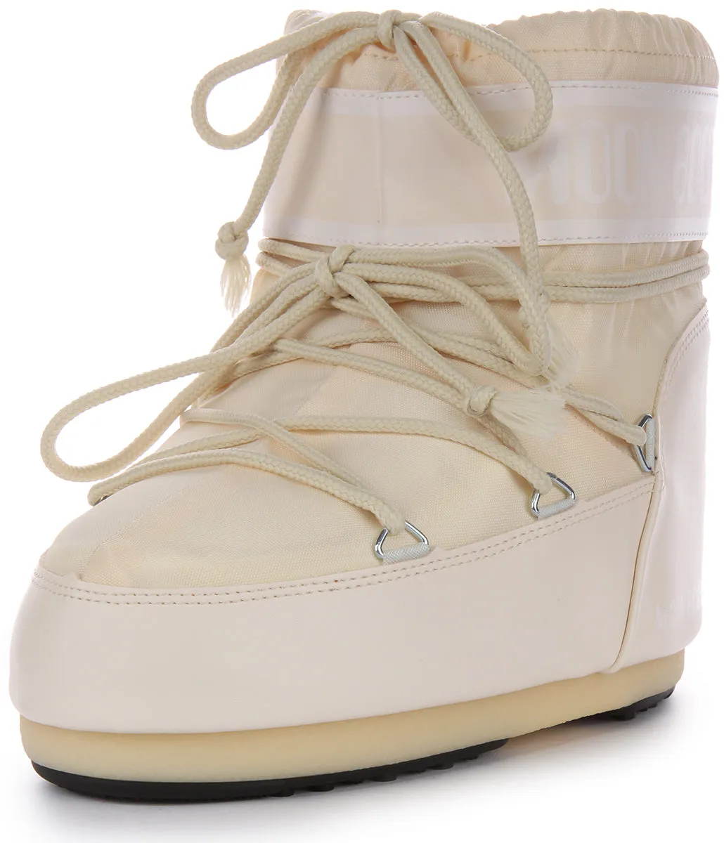 Moon Boot Icon Low Nylon In Cream For Women