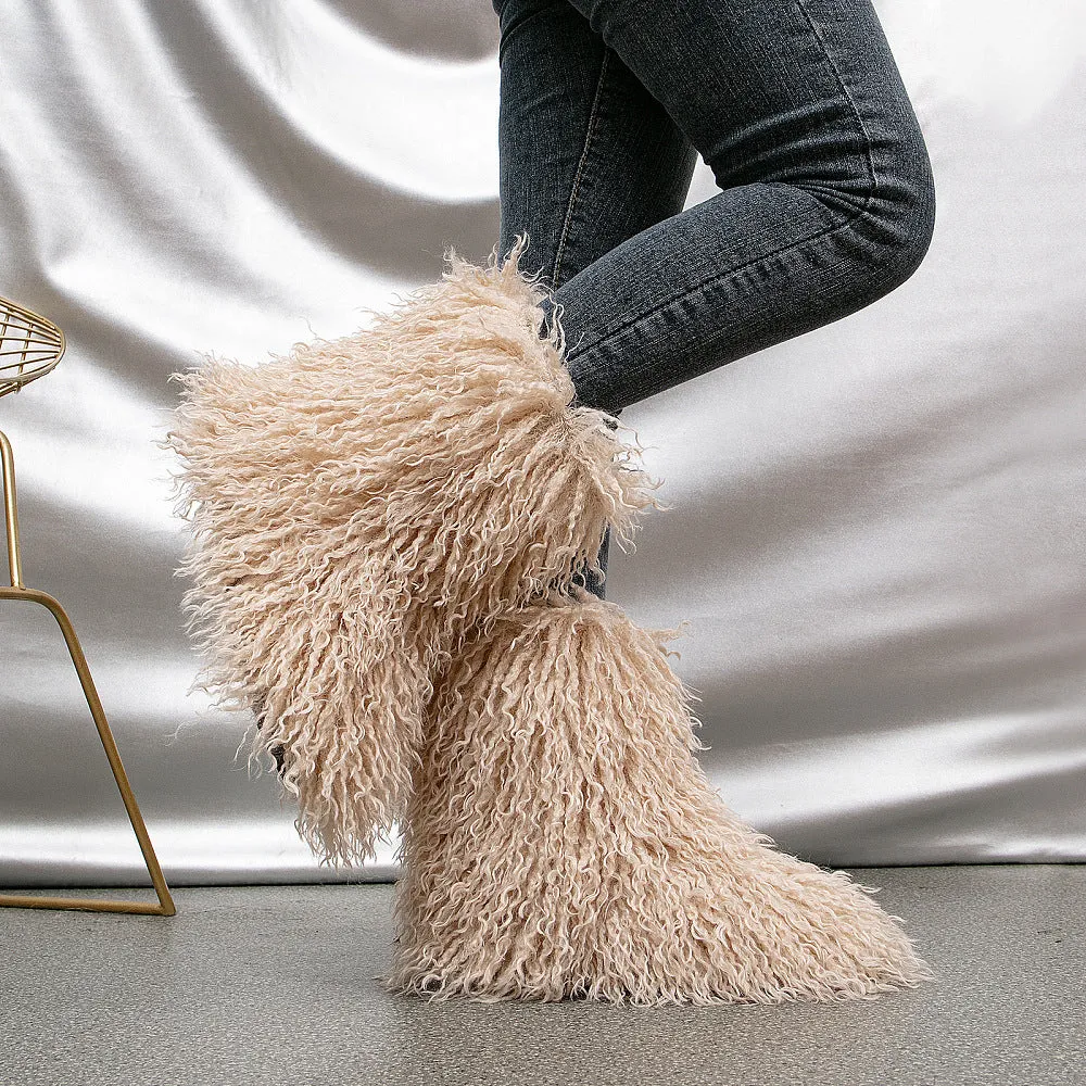 “Posh Pantheon” Fur Ankle Boots