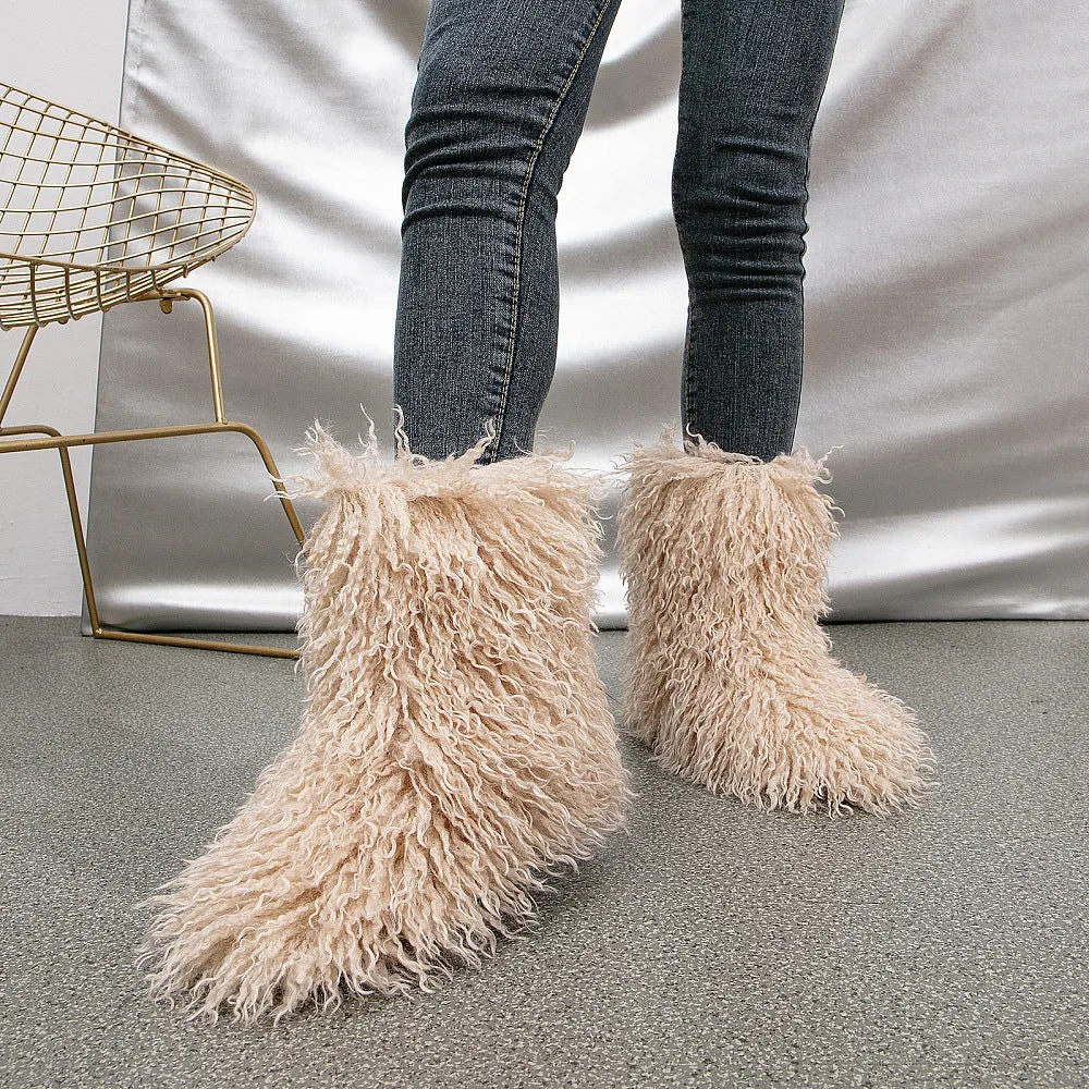 “Posh Pantheon” Fur Ankle Boots