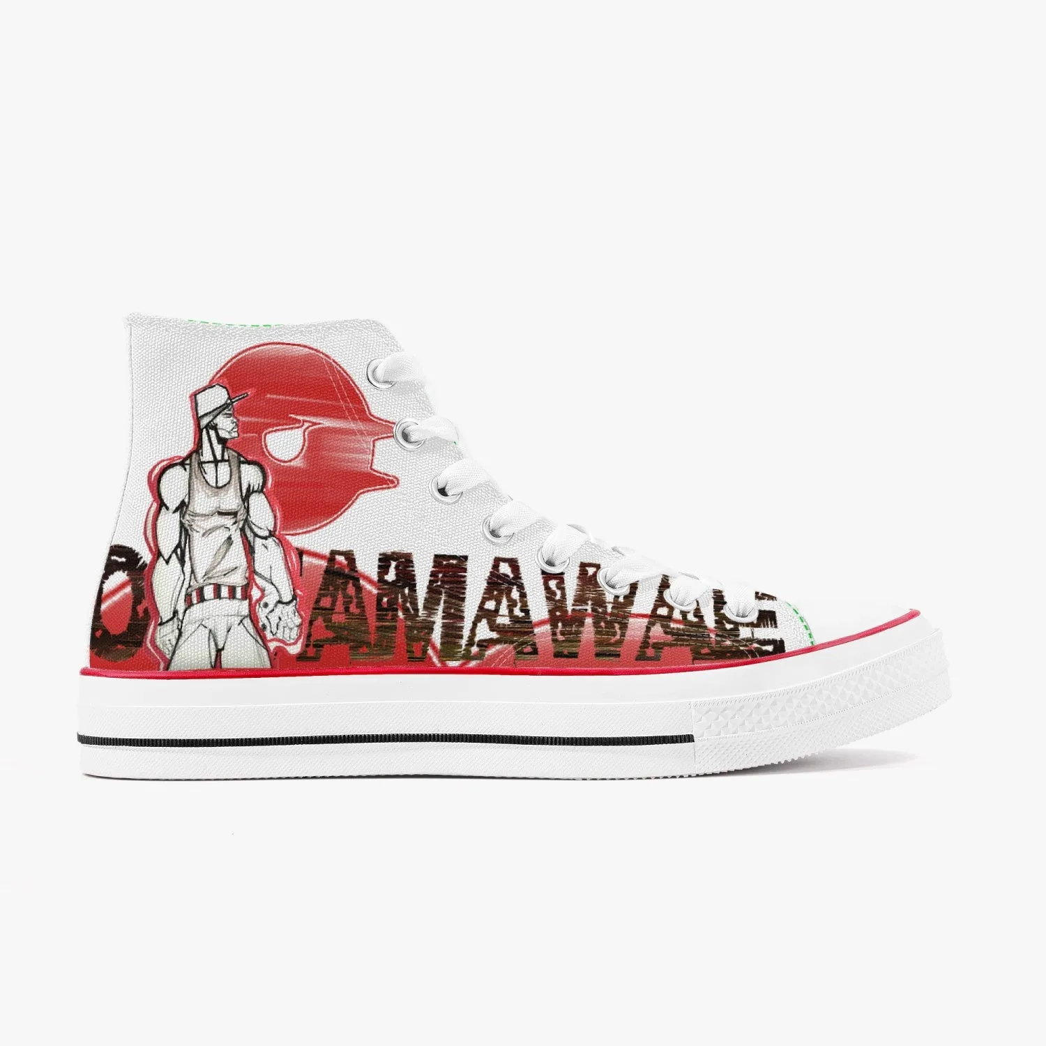 Red Afro Sun Canvas Shoes