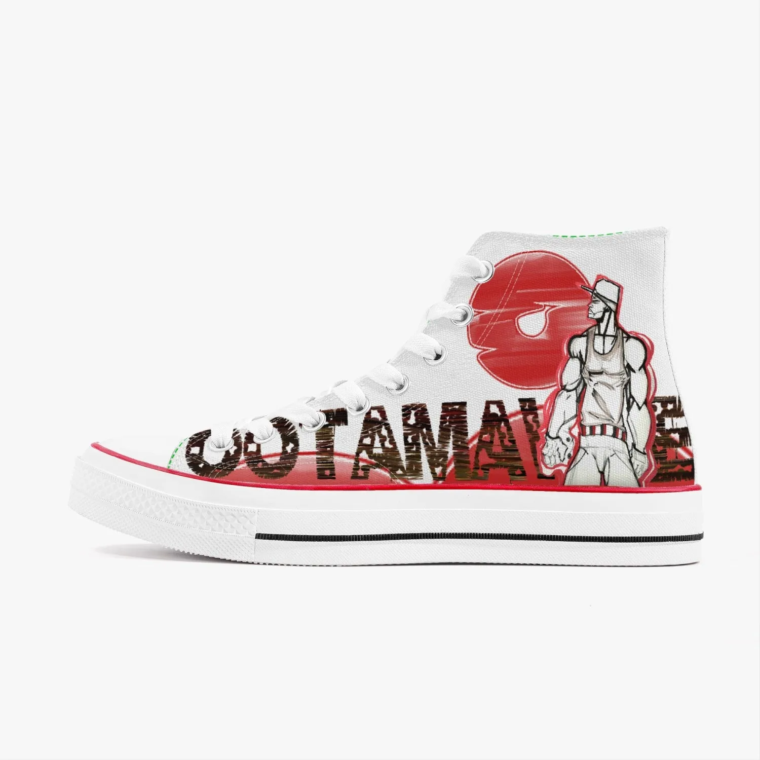 Red Afro Sun Canvas Shoes