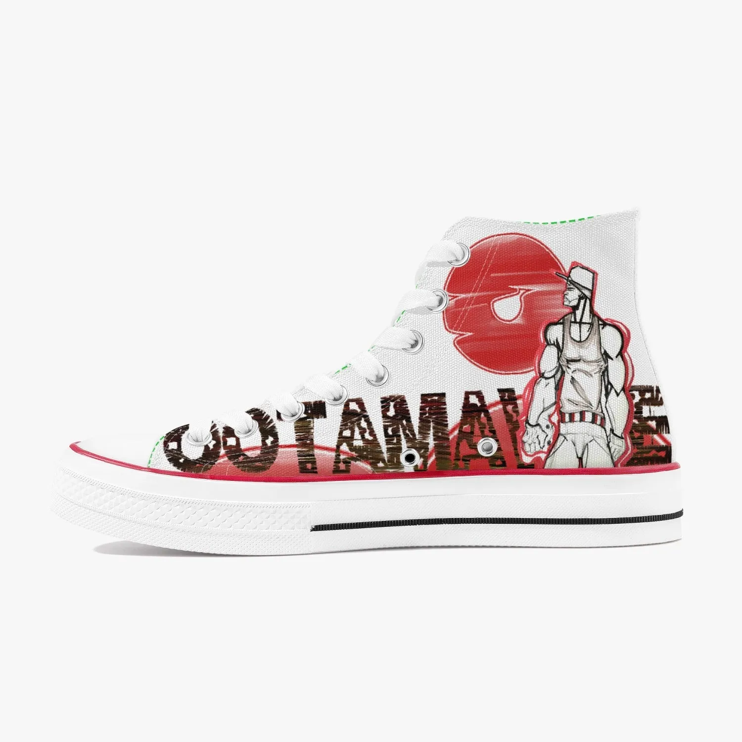 Red Afro Sun Canvas Shoes