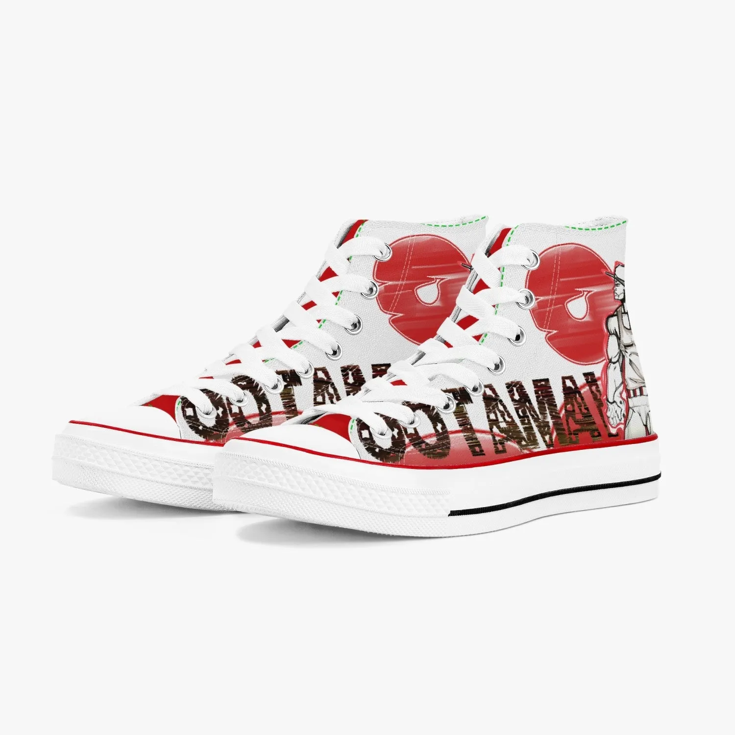 Red Afro Sun Canvas Shoes