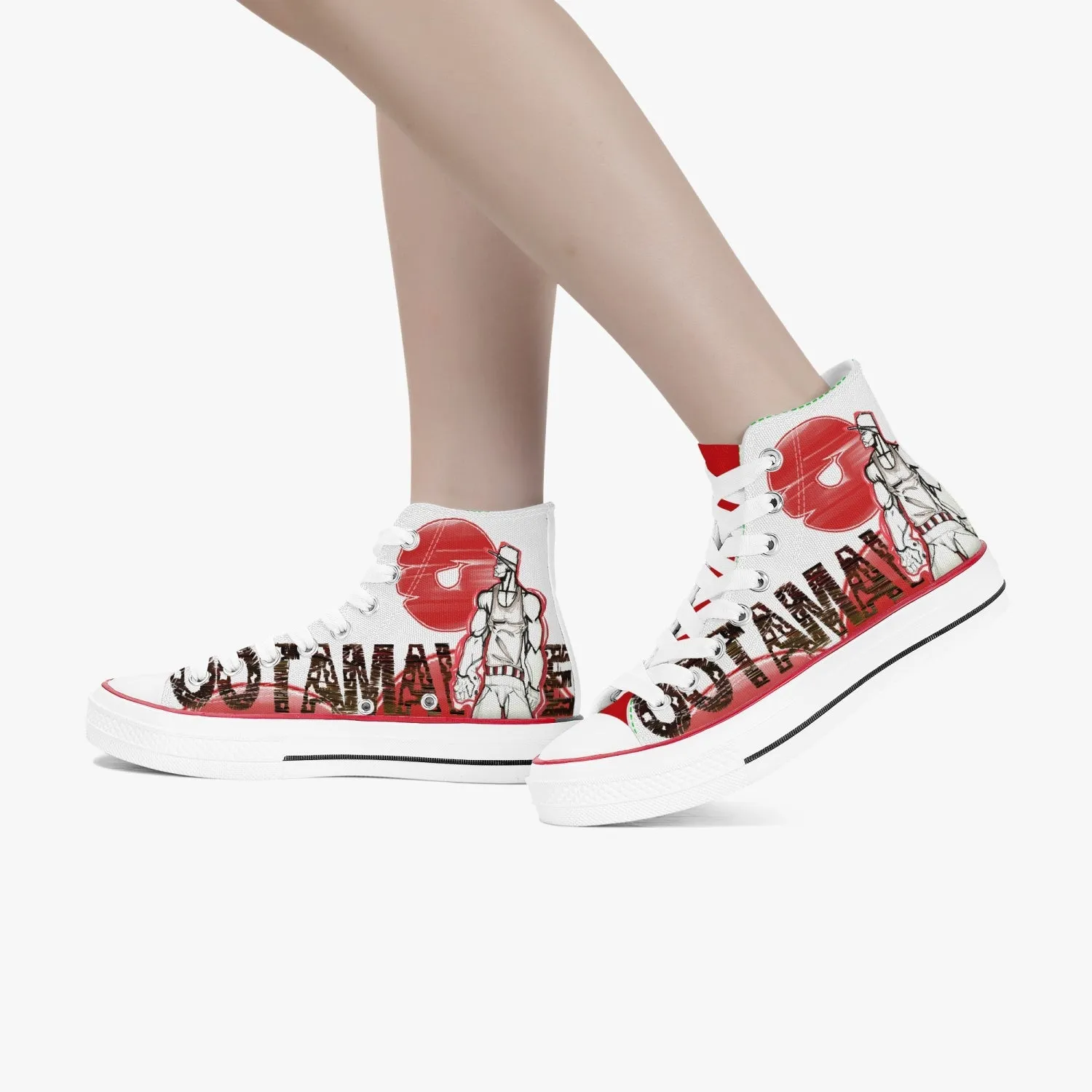 Red Afro Sun Canvas Shoes