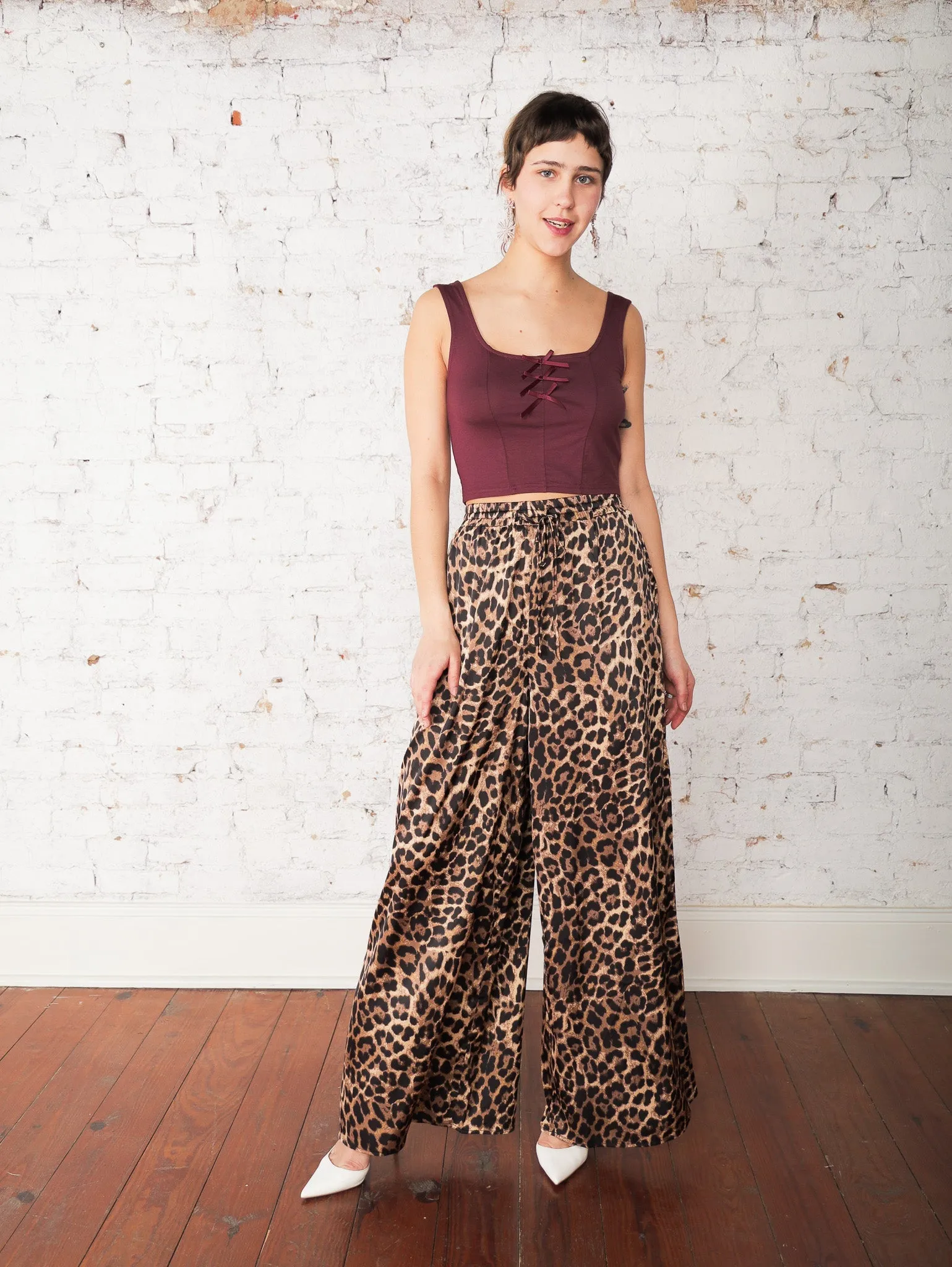 Risa Leopard Satin Pants