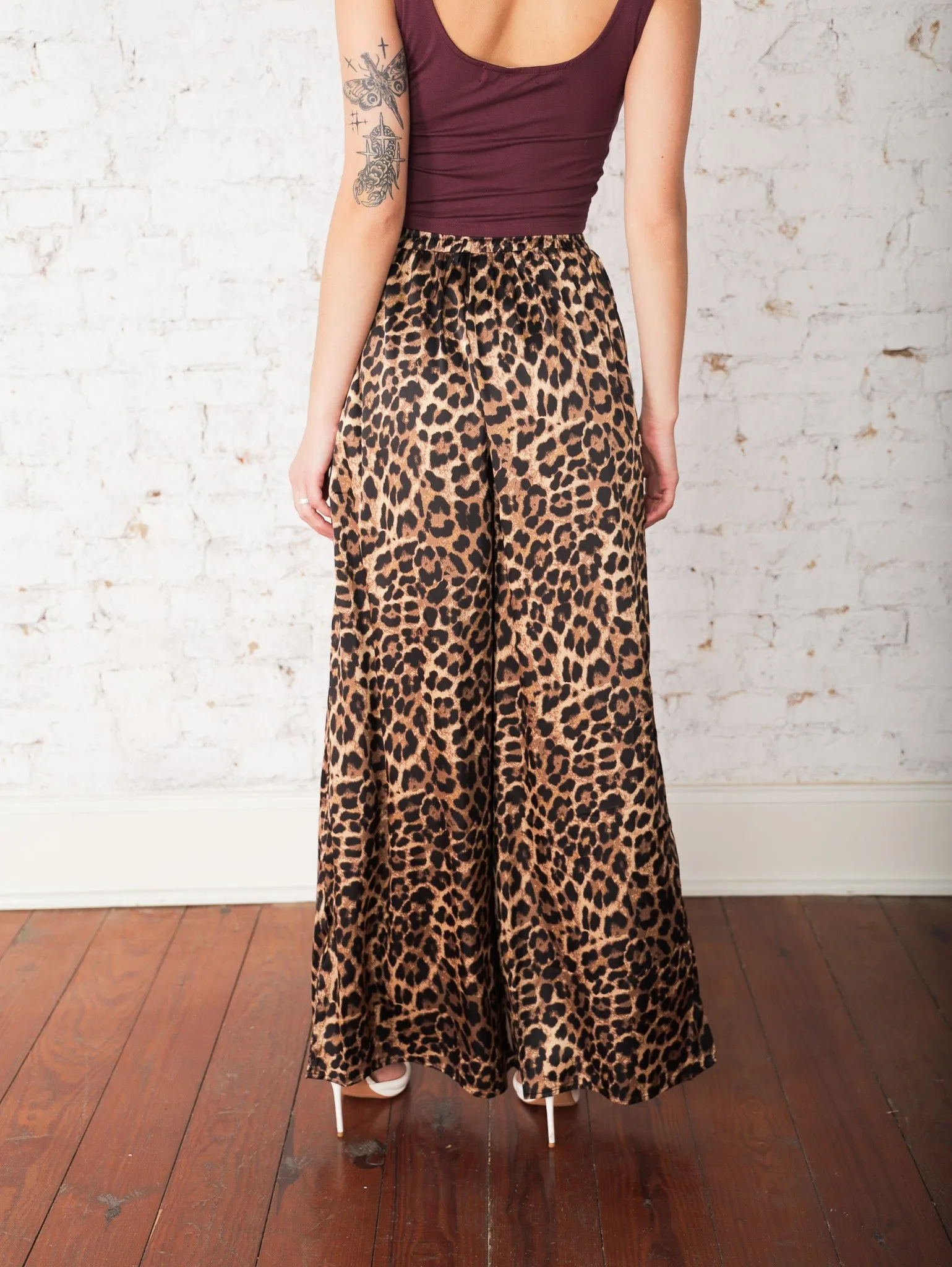 Risa Leopard Satin Pants