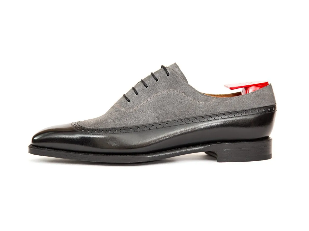 Sebastien - MTO - Black Calf / Light Grey Suede - LPB Last - Single Leather Sole