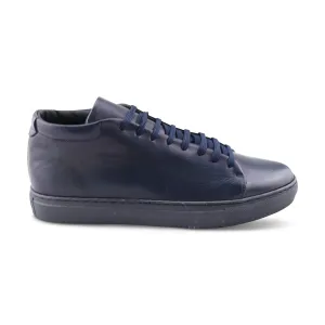 Sneakers alte in pelle blu