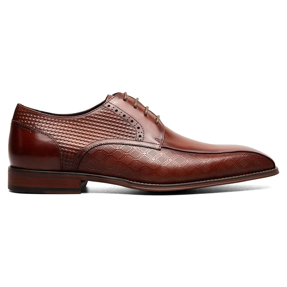 Stacy Adams Simmons Cognac Men’s Bike Toe Lace-Up Shoes