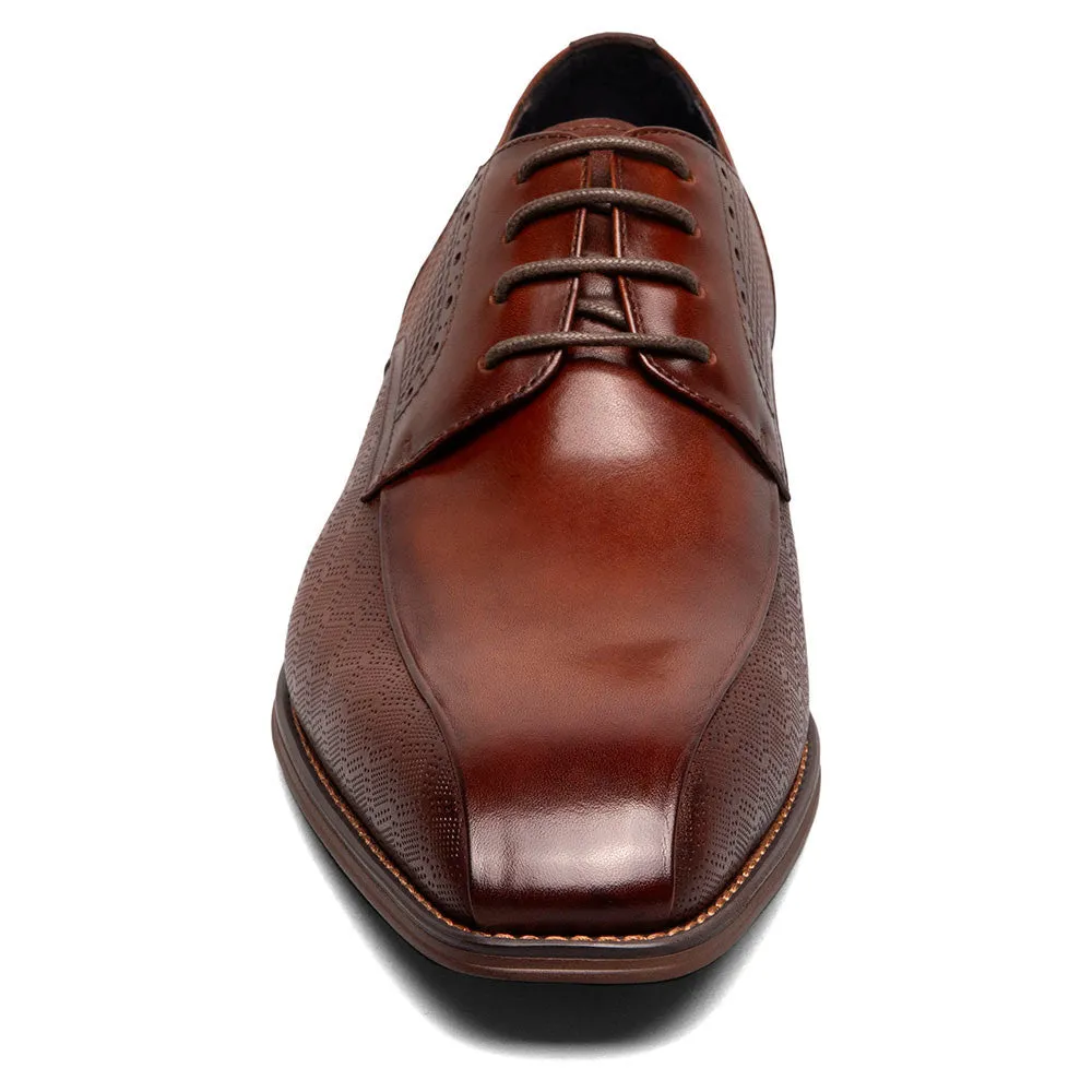 Stacy Adams Simmons Cognac Men’s Bike Toe Lace-Up Shoes