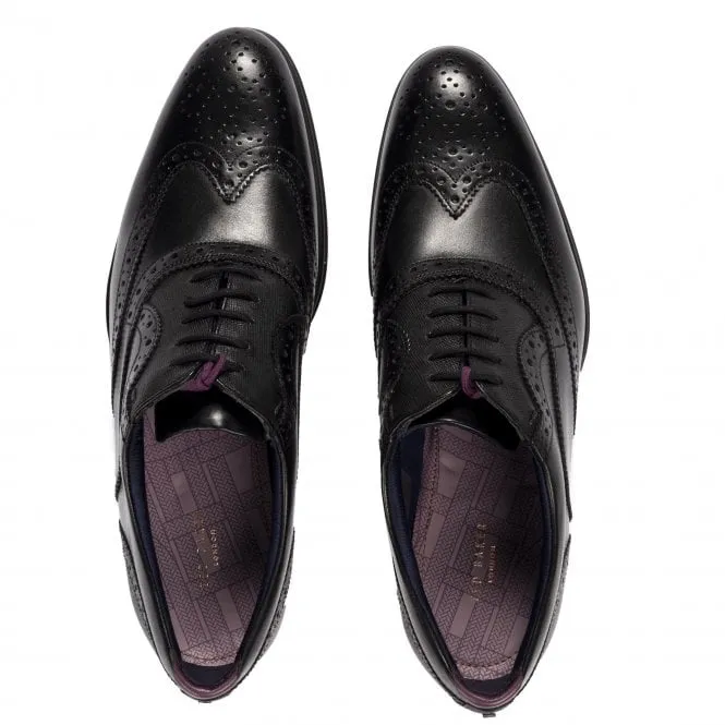 TED BAKER Mens Black Mittal Brogues