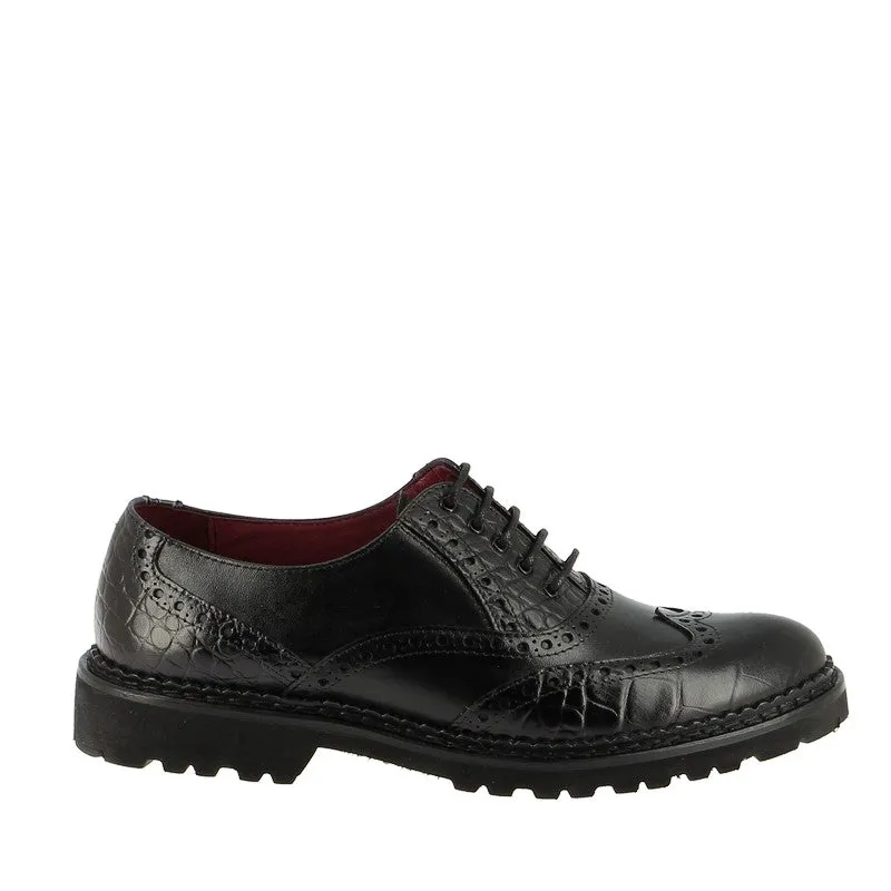 Torretti 7664 Black Brogue Lace Up