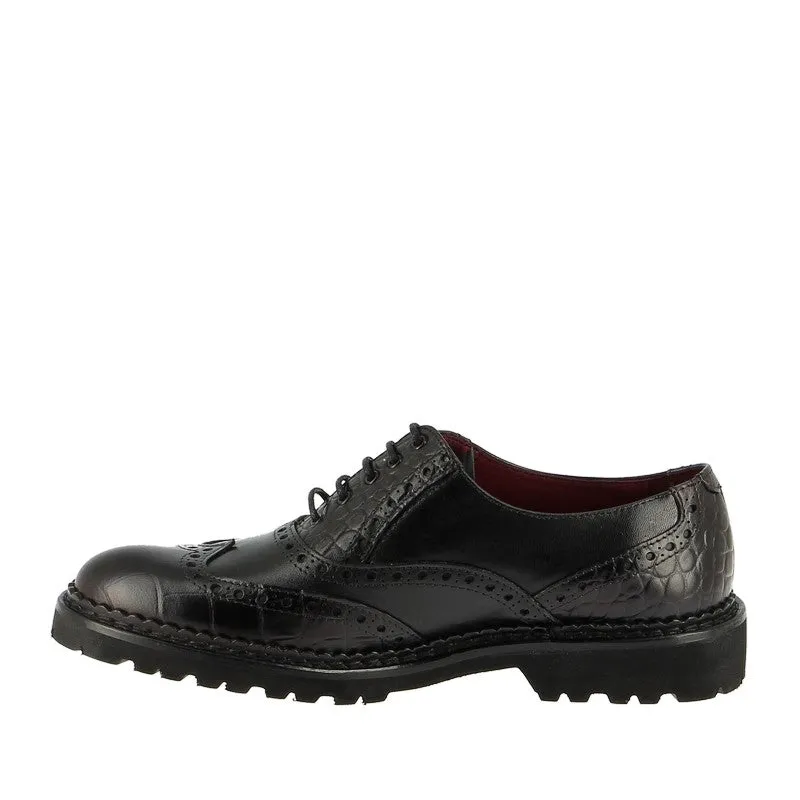 Torretti 7664 Black Brogue Lace Up