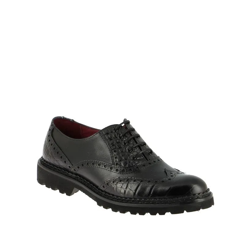 Torretti 7664 Black Brogue Lace Up