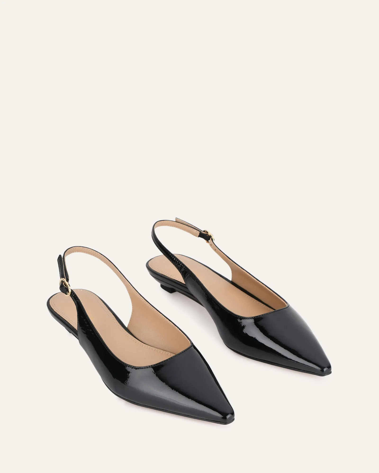 VIKTOR DRESS FLATS BLACK PATENT